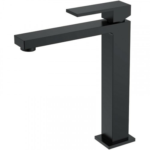 Смеситель для раковины Boheme Qubic 472-B Черный матовый латунь