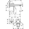 Смеситель для раковины Hansgrohe Metropol 74525000 Хром латунь встраиваемый