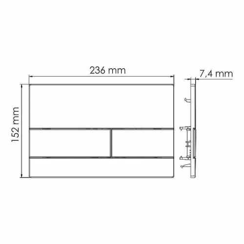 Инсталляция WasserKRAFT Salm 27TLT.010.ME.WH.PB04 для унитаза Белое стекло с клавишей смыва Черный глянец