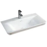 Раковина CeramaLux 80 NYJ851-80 Белая фаянс полувстраиваемая