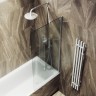 Шторка на ванну Maybah Glass MGV-95-5ш 900x1400 в широком профиле Хром матовый стекло сатиновое