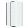 Душевой уголок Grossman Pragma 110x100 L 120.K33.03.1110.21.02 профиль Черный матовый стекло шиншилла