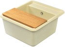 Кухонная мойка Aquaton Беллис 57 1A724932BS290 Шампань искусственный камень (литьевой мрамор) встраиваемый