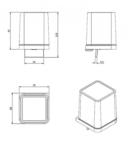 Дозатор для жидкого мыла Splendy Inspiration S IS4042VSCR цвет Хром