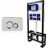 Инсталляция Bettoserb Sava Free Standing SFS40006463 для унитаза с клавишей смыва Хром матовый Хром глянец