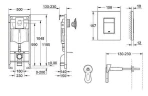 Унитаз с инсталляцией Azario AZ-0052-UQ3 + Grohe Rapid 38772001 цвет Белый с сиденьем Микролифт и клавишей смыва цвет Хром