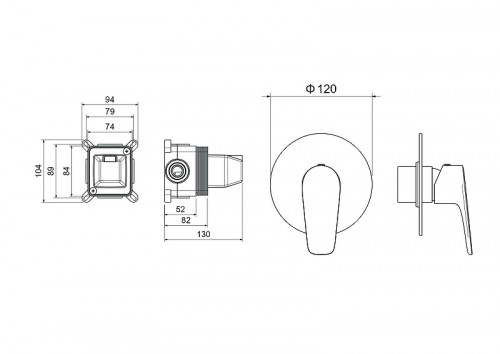Смеситель для душа Aquatek Бетта AQ1166BGM цвет Оружейная сталь