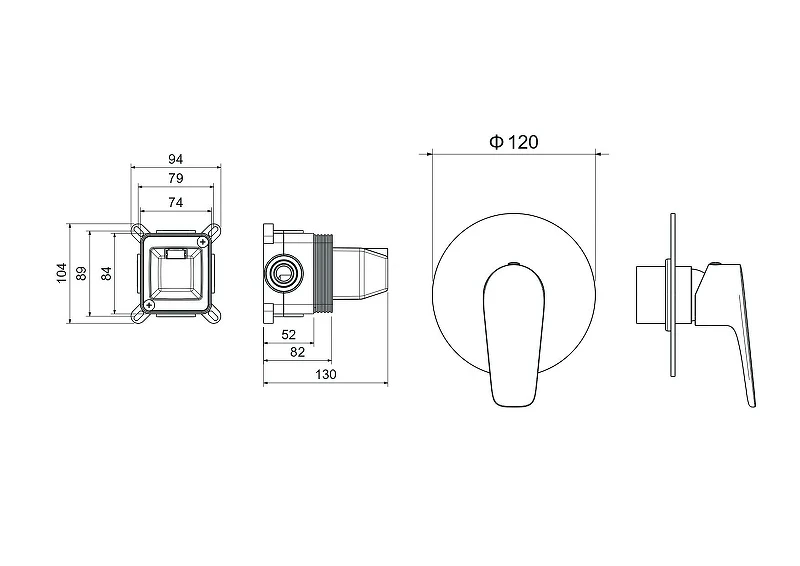 Смеситель для душа Aquatek Бетта AQ1166BGM цвет Оружейная сталь