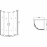 Душевой уголок RGW Dolphin TN-209-J 100х100 28912900-11 профиль Хром стекло прозрачное