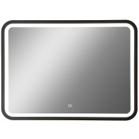 Зеркало Art&amp;Max Genova AM-Gen-1200-800-DS-F с подсветкой с сенсорным выключателем Черное стекло