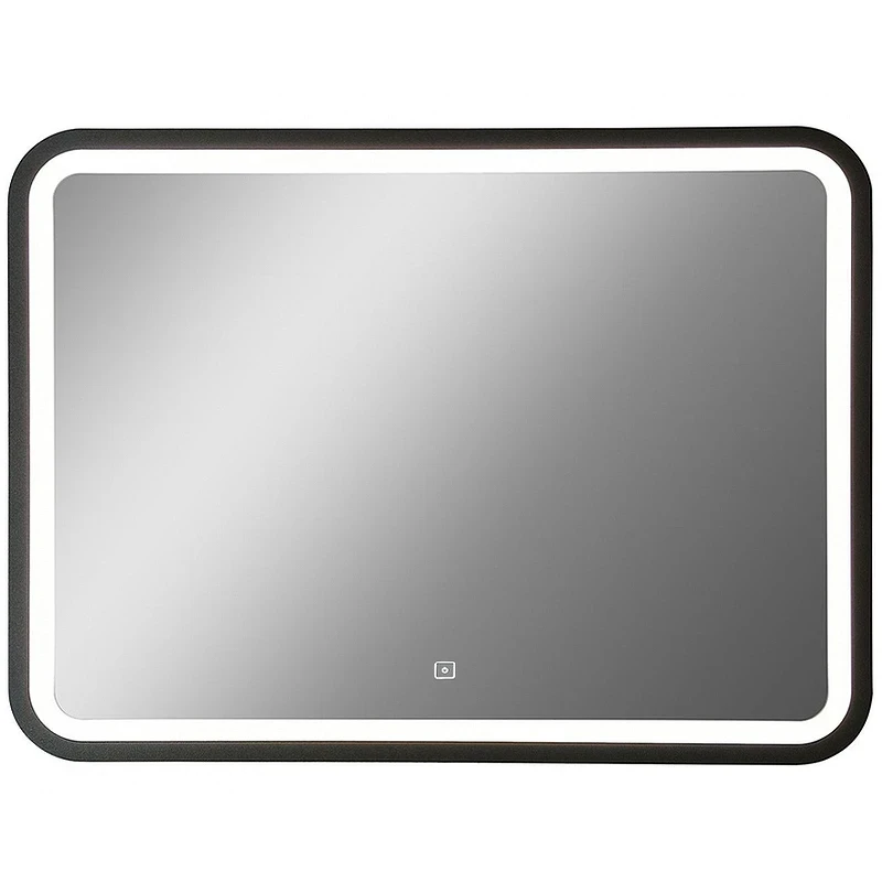 Зеркало Art&Max Genova AM-Gen-1200-800-DS-F с подсветкой с сенсорным выключателем Черное стекло