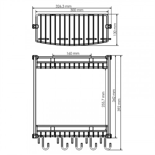 Полка корзина WasserKRAFT K-1422 Хром