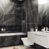 Шторка на ванну Maybah Glass MGV-95-5у 900x1400 в узком профиле Хром матовый стекло сатиновое