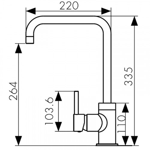 Смеситель для кухни Kaiser Merkur 26844-9 Черный матовый латунь