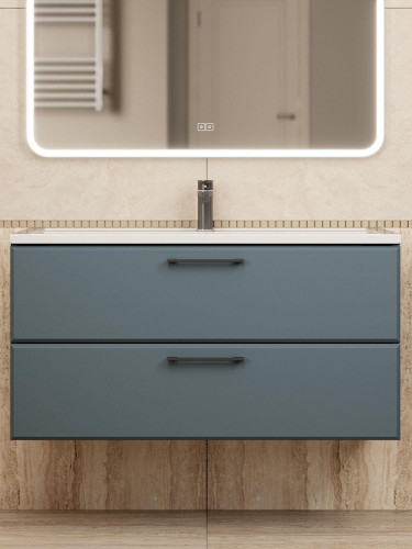 Тумба под раковину Uperwood Foster New 100 TFosterNEW100g подвесная цвет Серый графит