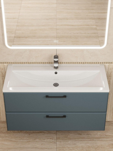 Тумба под раковину Uperwood Foster New 100 TFosterNEW100g подвесная цвет Серый графит