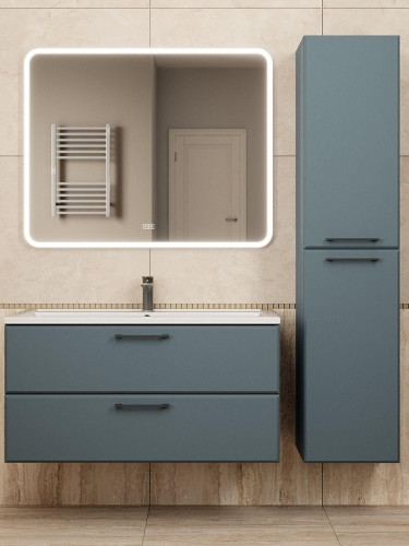 Тумба под раковину Uperwood Foster New 100 TFosterNEW100g подвесная цвет Серый графит