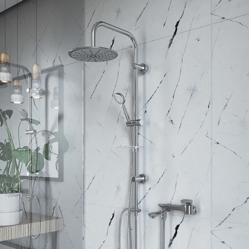 Душевая система Paini RS White 50CR191B0RS1P3 Хром Белая