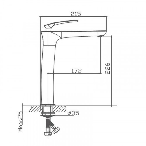 Смеситель для раковины Haiba HB11616 Хром латунь