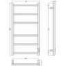Электрический полотенцесушитель Сунержа Формат 27 80x40 31528-8040 цвет Матовый чёрный