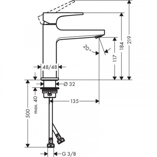 Смеситель для раковины Hansgrohe Metropol 32507990 Полированное золото латунь