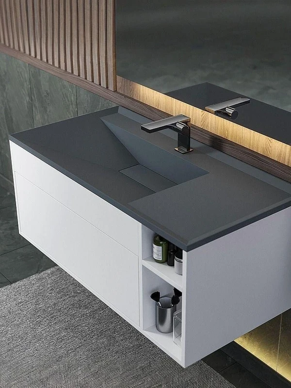 Раковина Uperwood Lotus Quartz 100 29192035 цвет Бетон