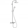 Душевая система Hansgrohe Croma Select E 27352400 с термостатом Хром Белая латунь на стену