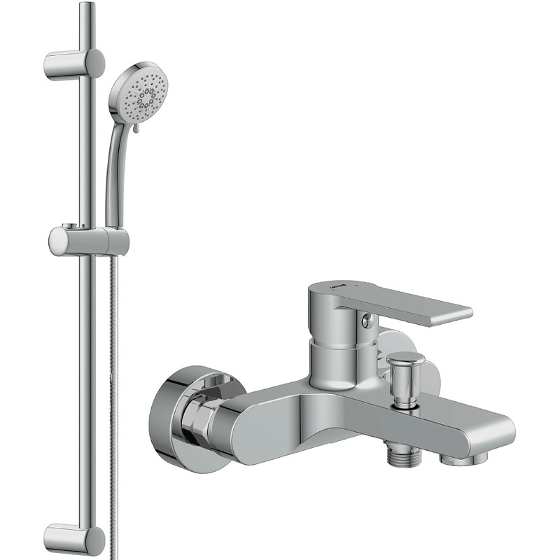 Смеситель для ванны Cersanit Brasko 64513 Хром латунь на стену