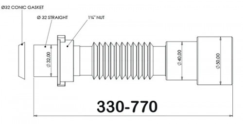 Гофрированная труба Bettoserb 125383 цвет Серый