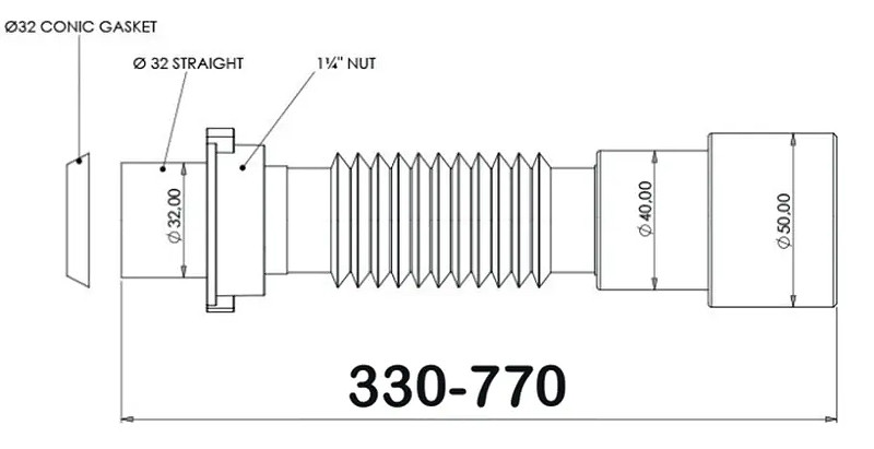 Гофрированная труба Bettoserb 125383 цвет Серый