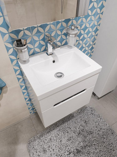 Тумба с раковиной DIWO Коломна 50 TR-733321 подвесная цвет Белый