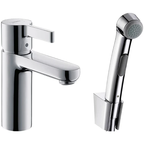 Смеситель для раковины Hansgrohe Metris S 31160000 с гигиеническим душем Хром латунь