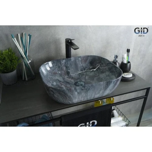 Раковина-чаша Gid Geometrico 50 54401 цвет Под камень глянцевый