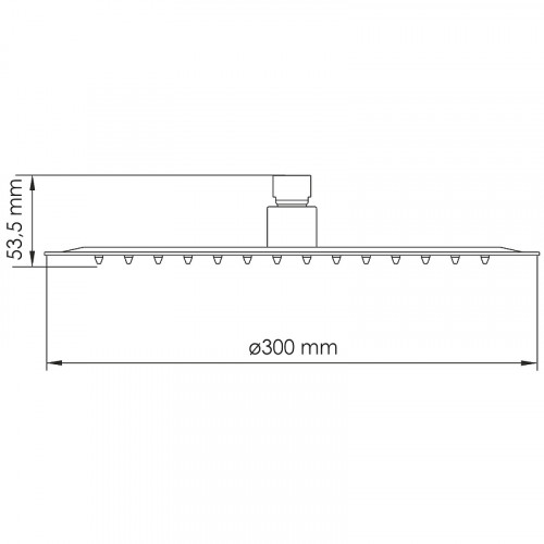 Верхний душ WasserKRAFT Asphe A332 Розовое золото нержавеющая сталь на потолок