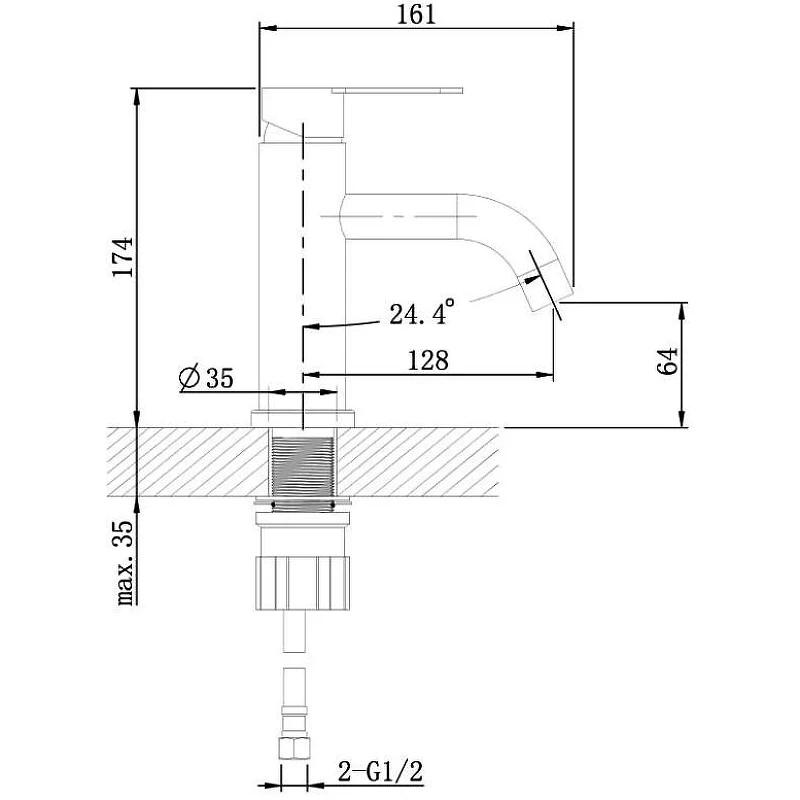 Смеситель для раковины Orange Steel M99-021ni Никель