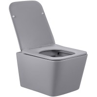 Унитаз Vincea Q-Line VT1-12MG подвесной Серый матовый с сиденьем Микролифт фарфор подвесной