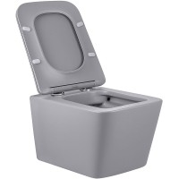 Унитаз Vincea Q-Line VT1-12MG подвесной Серый матовый с сиденьем Микролифт фарфор подвесной