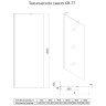 Душевая перегородка Veconi Korato KR-77B 120 KR77B-120-01-C8 профиль Черный матовый стекло прозрачное