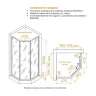 Душевой уголок RGW Stilvoll SV-82B 80х80 R 33328288-244R профиль цвет Черный матовый стекло с рисунком Черная вуаль