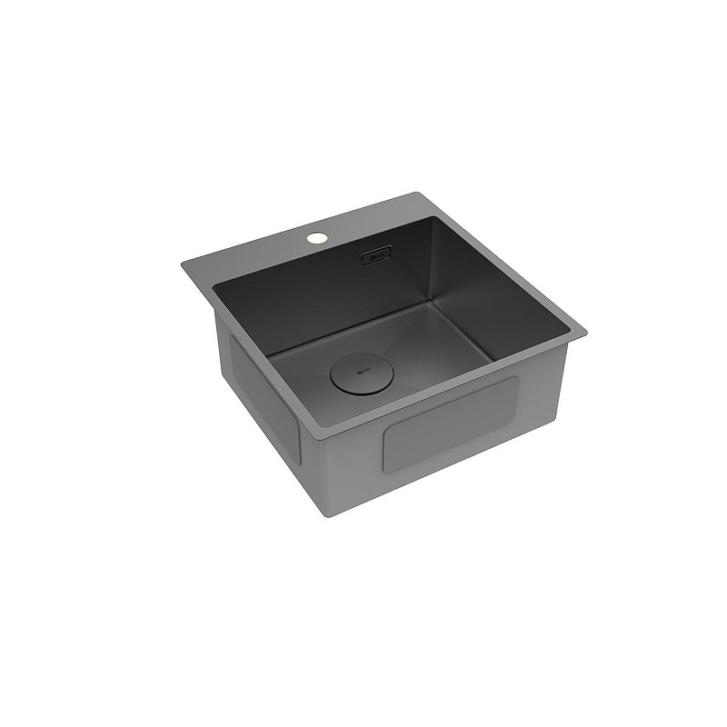 Кухонная мойка Lemark Janga 490 9932108 цвет Черный матовый