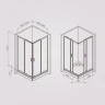 Душевой уголок AM.PM Gem 100х100 W90G-403-100100-MT профиль Хром матовый стекло прозрачное
