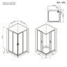 Душевой уголок AM.PM Gem 100х100 W90G-403-100100-MT профиль Хром матовый стекло прозрачное