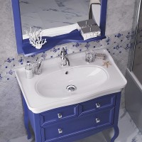 Зеркало Opadiris Валери 85 00-00007040 Сапфир с выключателем МДФ / ЛДСП, массив дерева, стекло