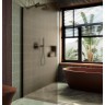 Душевая перегородка Maybah Glass MGD-697-6ш 790x1950 в широком профиле Черный стекло бронзовое матовое