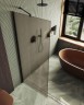 Душевая перегородка Maybah Glass MGD-697-6ш 790x1950 в широком профиле Черный стекло бронзовое матовое