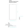 Душевая перегородка Maybah Glass MGD-697-6ш 790x1950 в широком профиле Черный стекло бронзовое матовое