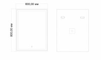 Зеркало Art&amp;Max AM-Zoe-600-800-DS-F с подсветкой с сенсорным выключателем стекло