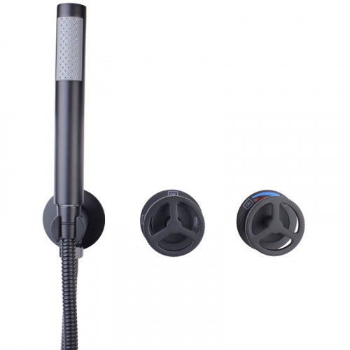 Душевая система Bronze de Luxe Liberty 5011B-L Черная матовая латунь встраиваемый