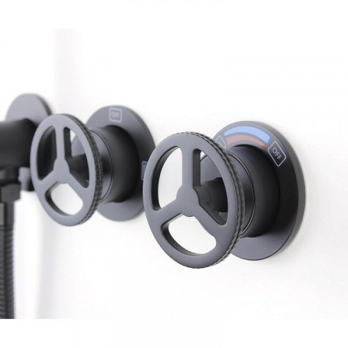 Душевая система Bronze de Luxe Liberty 5011B-L Черная матовая латунь встраиваемый