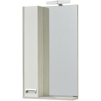 Зеркальный шкаф Aquaton Бекка PRO 50 1A214502BAC20 с подсветкой Белый Дуб сомерсет МДФ / ЛДСП, стекло